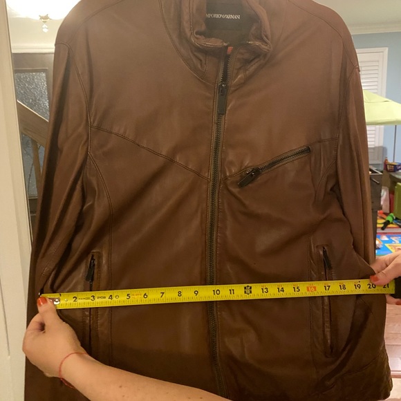 Giorgio Armani leather jacket men size medium - Picture 4 of 7